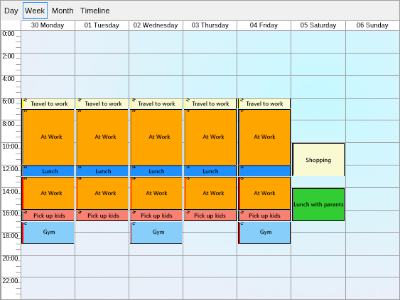 NOV schedule weekly schedule